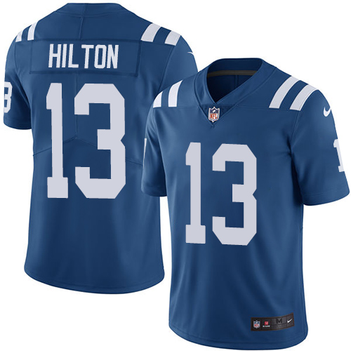 2019 men Indianapolis Colts 13 Hilton blue Nike Vapor Untouchable Limited NFL Jersey